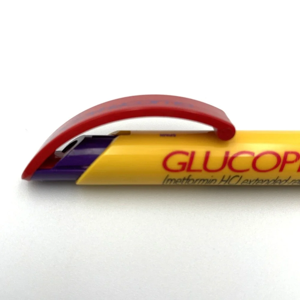 Glucophage XR Drug Rep Advertising Pen Pharma Promo Yellow Purple Collectible